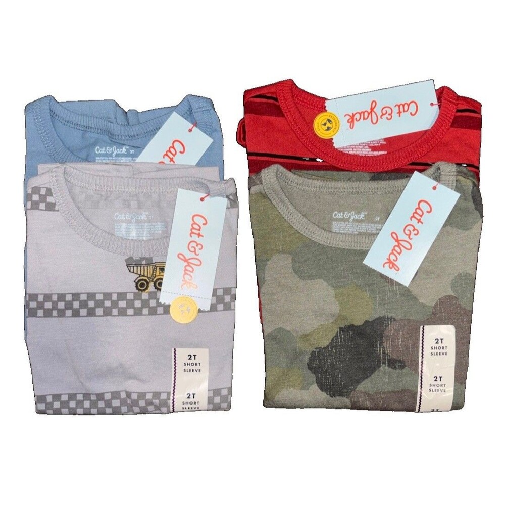 Cat & Jack Boy’s 2T Summer 4pc Clothing Lot NWT Tops